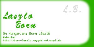 laszlo born business card